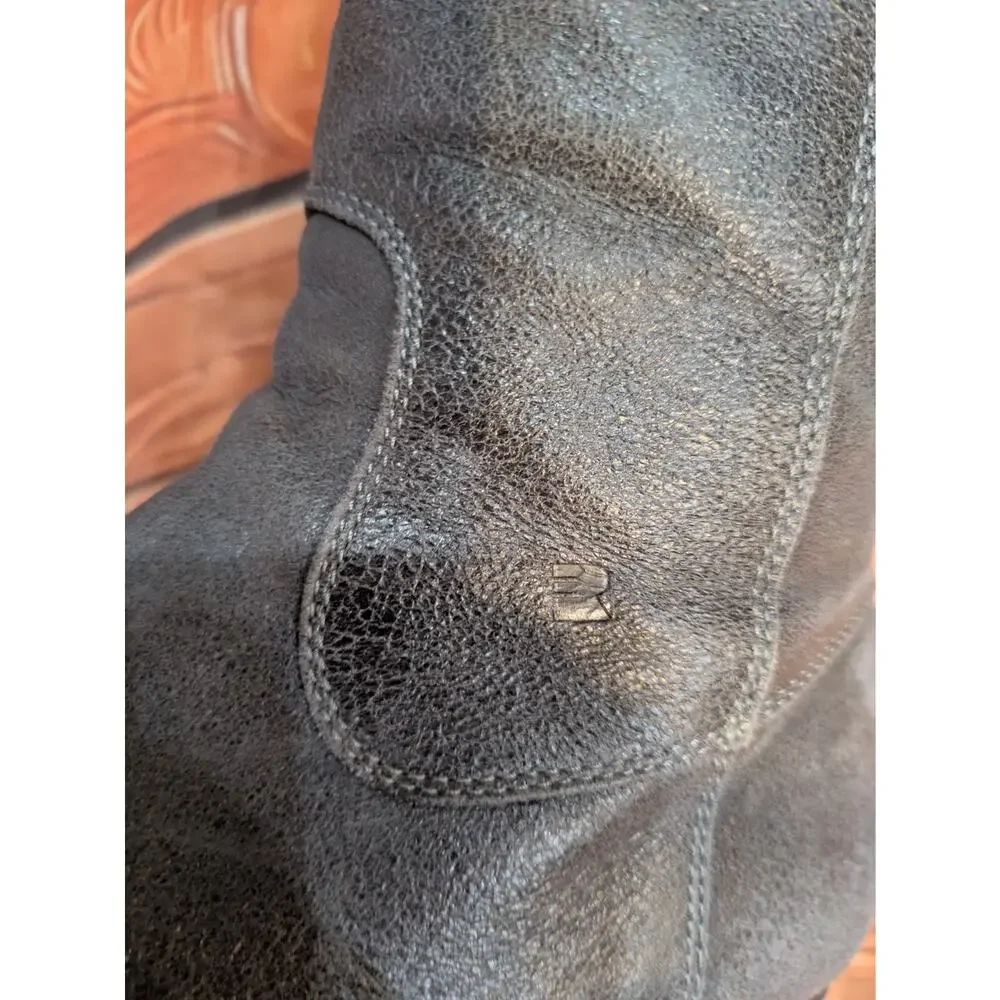Fratelli‎ Rossetti Women's Knee-High Black Leather Riding Boots Size 9.5